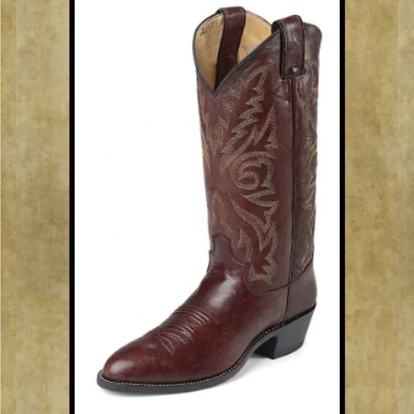 Justin 1564 Men's Classic Western Boot with Dark Brown Marbled Deerlite Cowhide - Picture 1 of 8